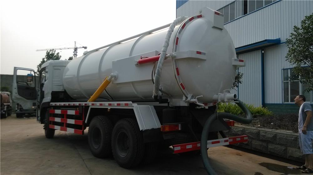 Dongfeng 16 Cbm Sewage Truck, Vacuum Suction Cleaning Truck