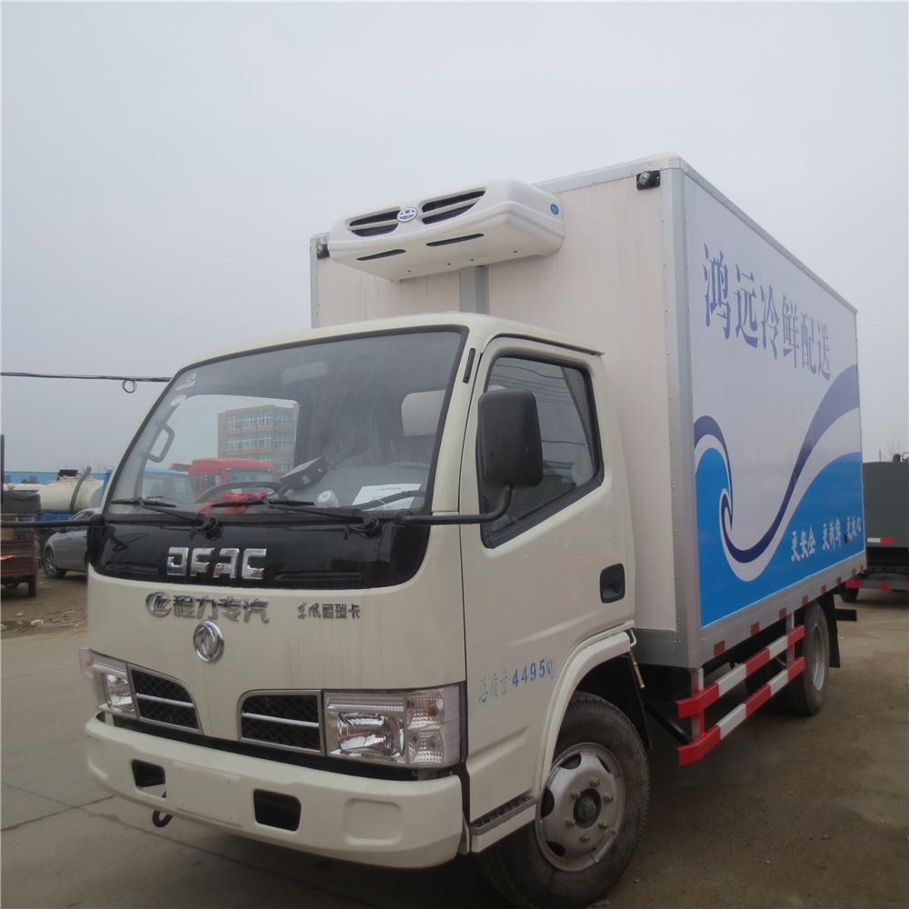 Dongfeng 4 Ton Frozen Food Van Trucks, Refrigerated Truck