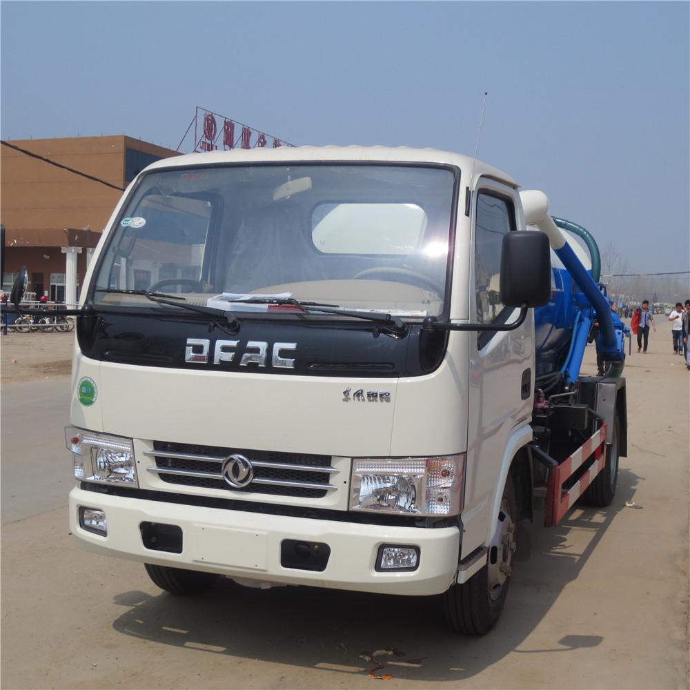 Dongfeng 5 Cbm Vacuum Sewage Suction Truck, Vacuum Suction Cleaning Truck