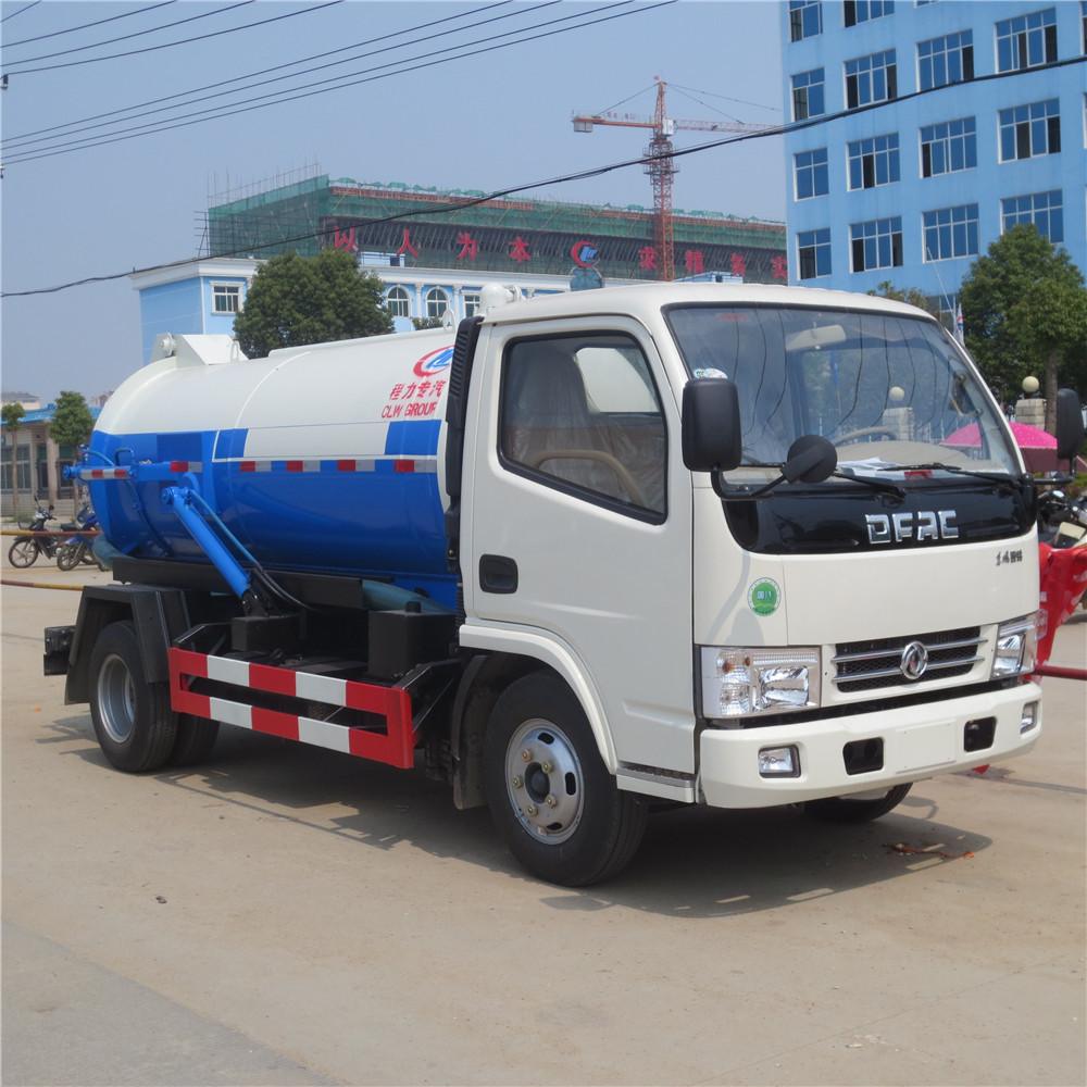 Dongfeng 5 Cbm Vacuum Sewage Suction Truck, Vacuum Suction Cleaning Truck