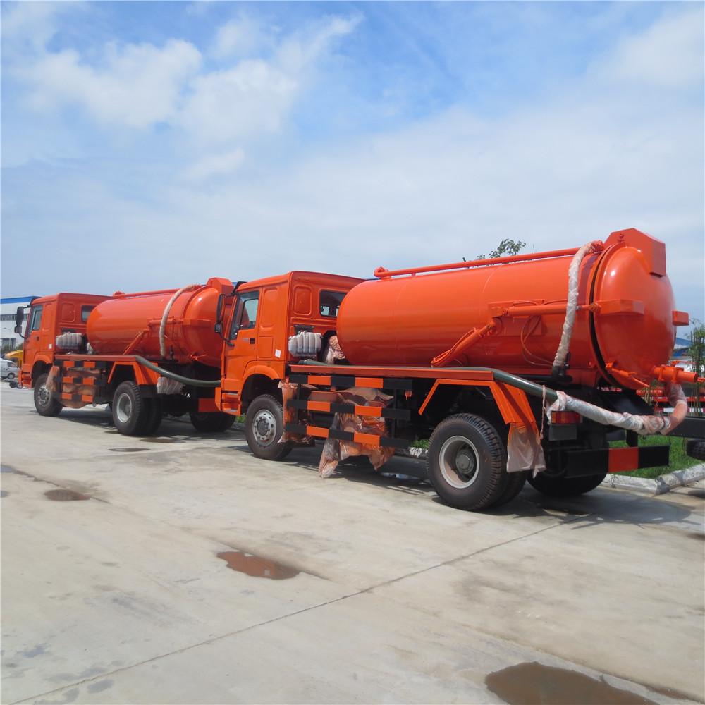 Howo 4*4 Sewage Suction Truck, Vacuum Suction Cleaning Truck