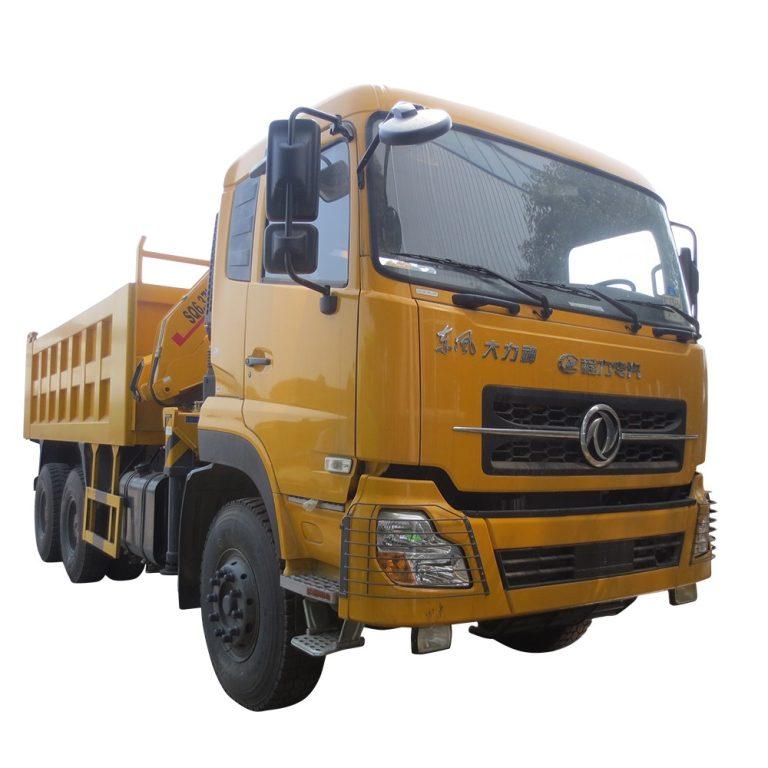 Dongfeng 30 Ton Dump Truck With Crane, Dumper Truck