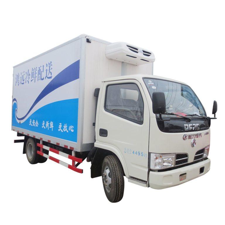 Dongfeng 4 Ton Frozen Food Van Trucks, Refrigerated Truck